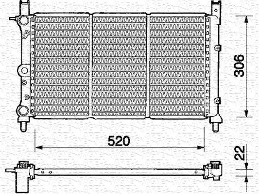 MAGNETI MARELLI Radiaator,mootorijahutus 350213138000